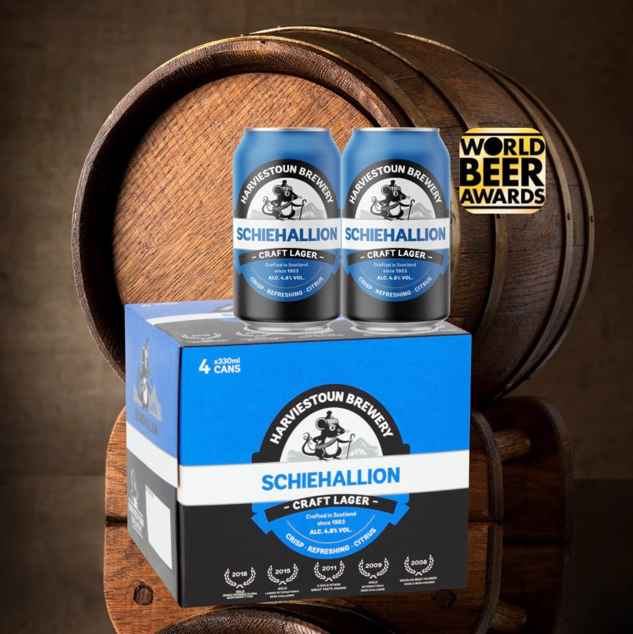 Schiehallion Lager 4.8% Cans - 2x 24pack cases for £70