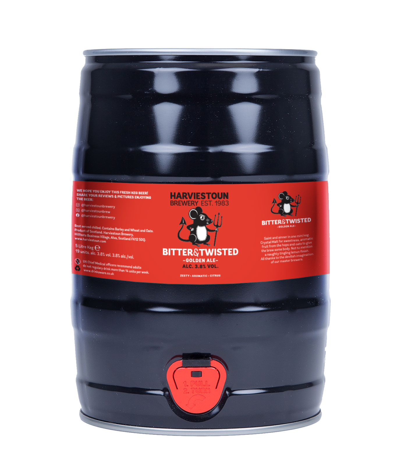 Bitter & Twisted 5L 3.8% ABV mini keg