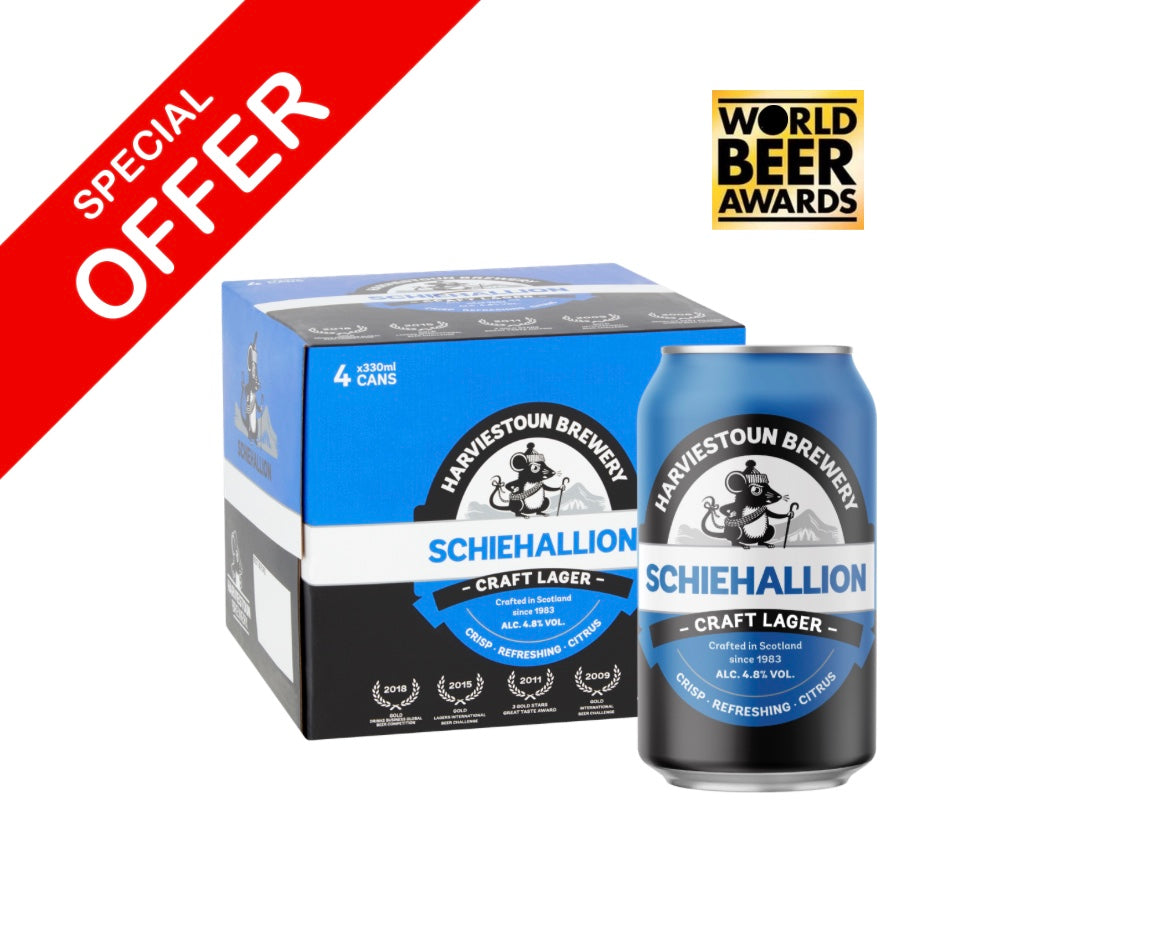 Schiehallion Lager 4.8% Cans - 2x 24pack cases for £70.